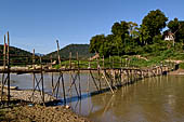Luang Prabang, Laos - The Northern temporary walk bridge over the Nam Khan 